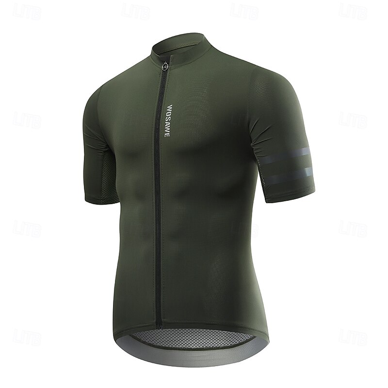WOSAWE Summer Men's Bicycle Cycling Top Quick Dry Breathable Short Sleeve Road Bike MTB Cycling Jersey BT2582