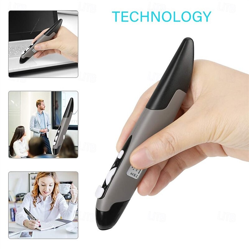 2.4GHz USB Wireless Optical Pocket Pen Mouse Adjustable 800/1200/1600 DPI Handwriting Smart Mouse for Laptop Android Tablet PC