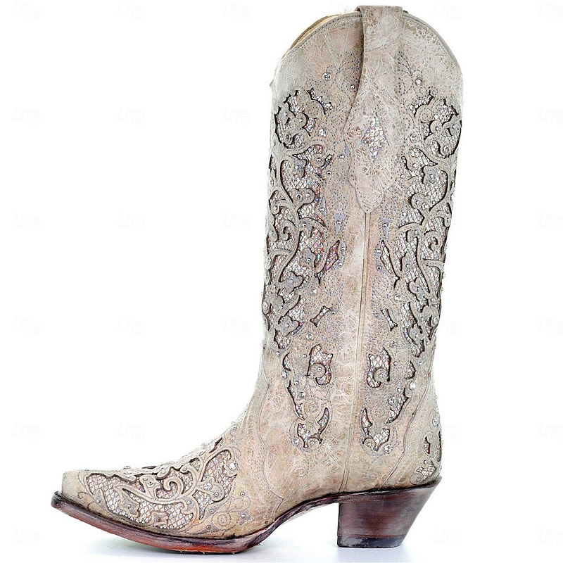 Retro Vintage Hippie 1970s Shoes Western Boot Hippie West Cowboy Fancy Dress Women's Carnival Masquerade Vacation Party / Evening Daily Wear Adults' Shoes4