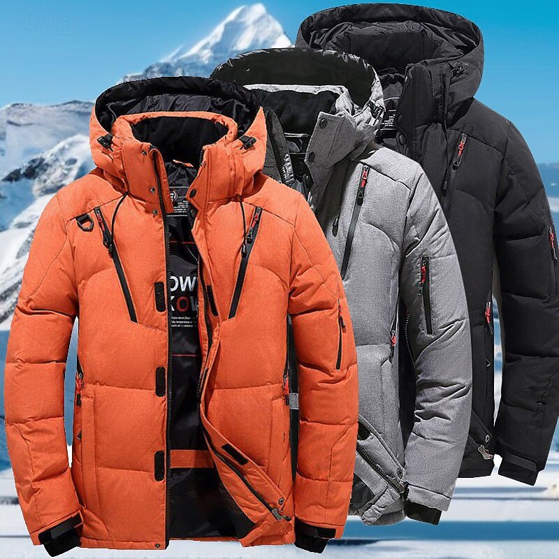 Men's Hoodie Jacket Hiking Fleece Jacket Winter Outdoor Windproof Soft Comfortable Warm Fleece Jackets Full Zip Camping / Hiking / Caving Traveling Winter Sports Black Blue Orange Green Grey