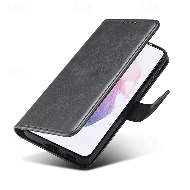 Phone Case For S25 S24 S24 FE S23 S22 S21 Ultra Plus A55 5G A35 5G A25 A15 Back Cover with Stand Holder with Wrist Strap Card Slot Retro TPU PU Leather2