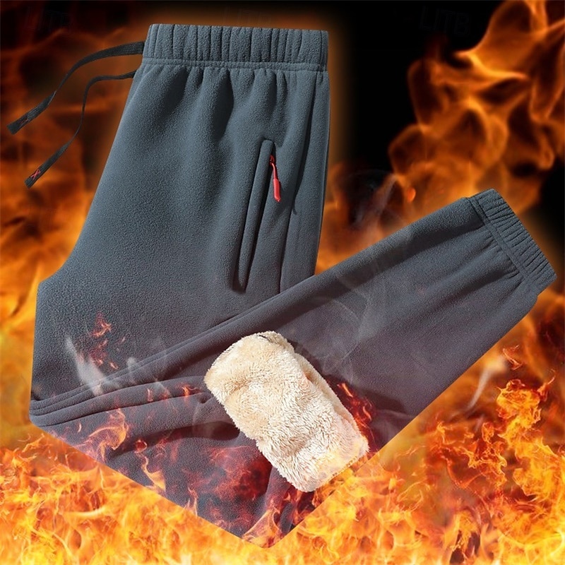 Men's Athletic Pants Fleece Pants Sweatpants Trousers Pocket Drawstring Elastic Waist Plain Comfort Sports Outdoor Daily Fashion Casual ArmyGreen Black Micro-elastic