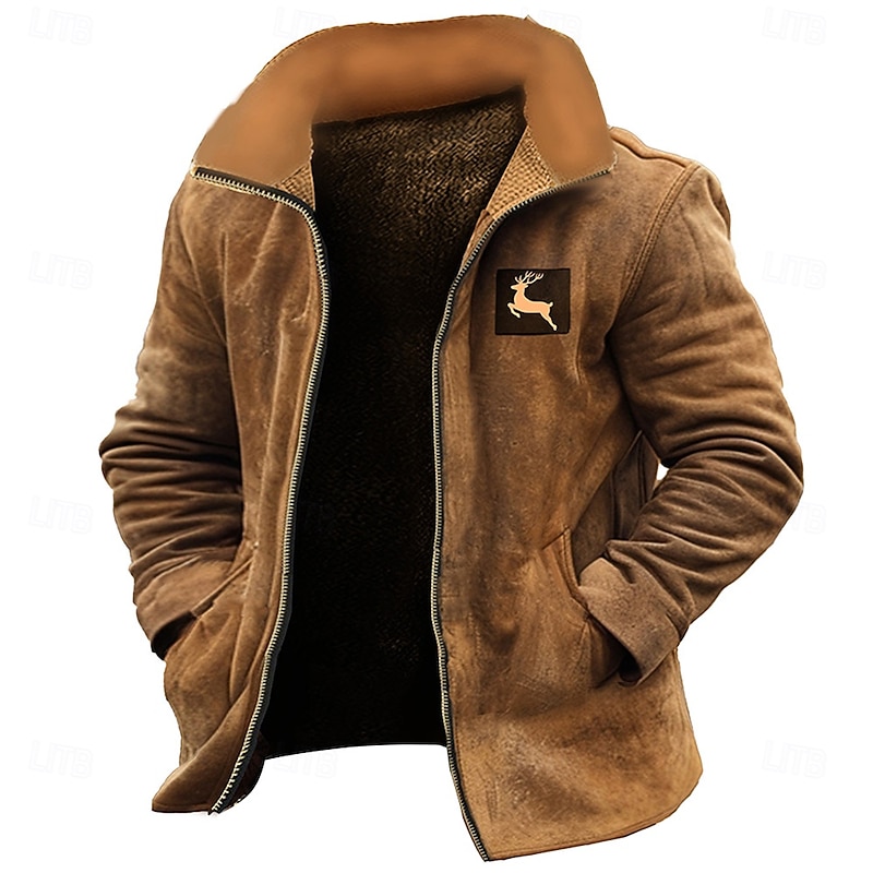 New Year Christmas Men's Cow Logo Cow Print Sweatshirts Sweatshirt Zip Sweatshirt Long Sleeve Sweatshirt Zip Fashion Cool Daily Print Christmas Vacation Party Full Zip Front Zipper Winter