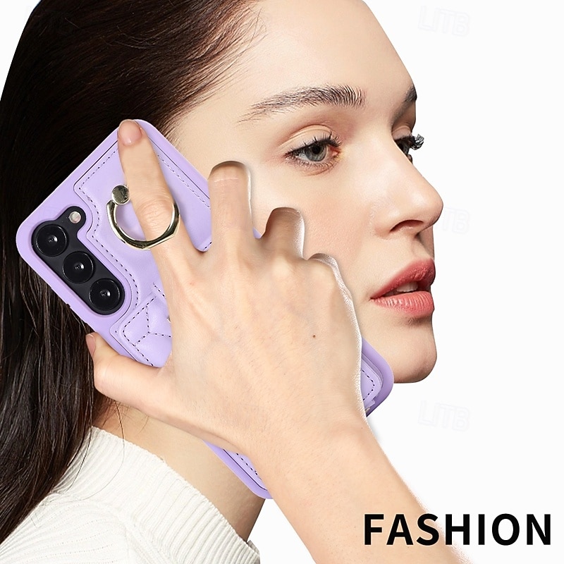 Phone Case For S23 S22 S21 FE S21 Ultra Plus A14 A34 A54 A53 A13 S20 Back Cover with Stand Holder with Lanyard with Wrist Strap Retro TPU PU Leather4