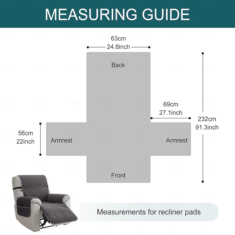 Waterproof Thick Recliner Chair Sofa Covers Velvet Non Slip Super Soft2