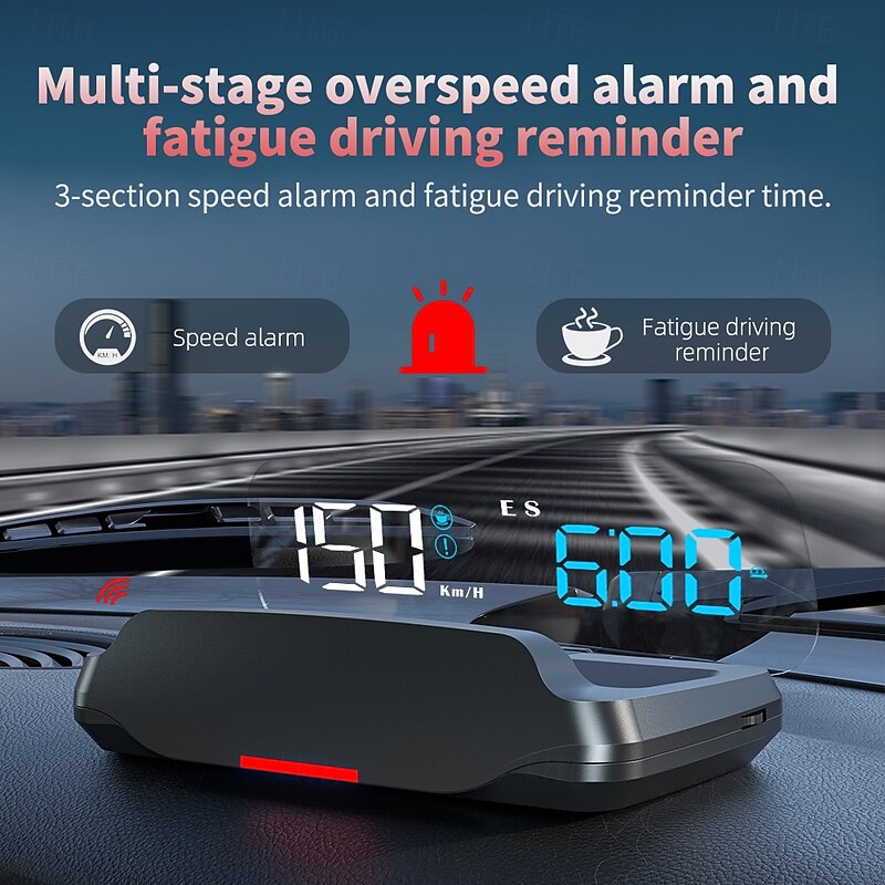Car HUD Speedometer Head Up Display Car Mounted For HUD Car Beidou Satellite GPS Universal Time Compass Auto Accessories