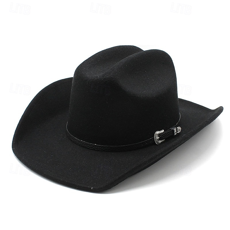 Men's Kentucky Derby Hat Sun Hat Cowboy Hat Fedora Trilby Hat Black Camel Polyester Vintage Style Fashion 18th Century State of Texas Daily Theme Party Solid / Plain Color Sunscreen Cosplay3