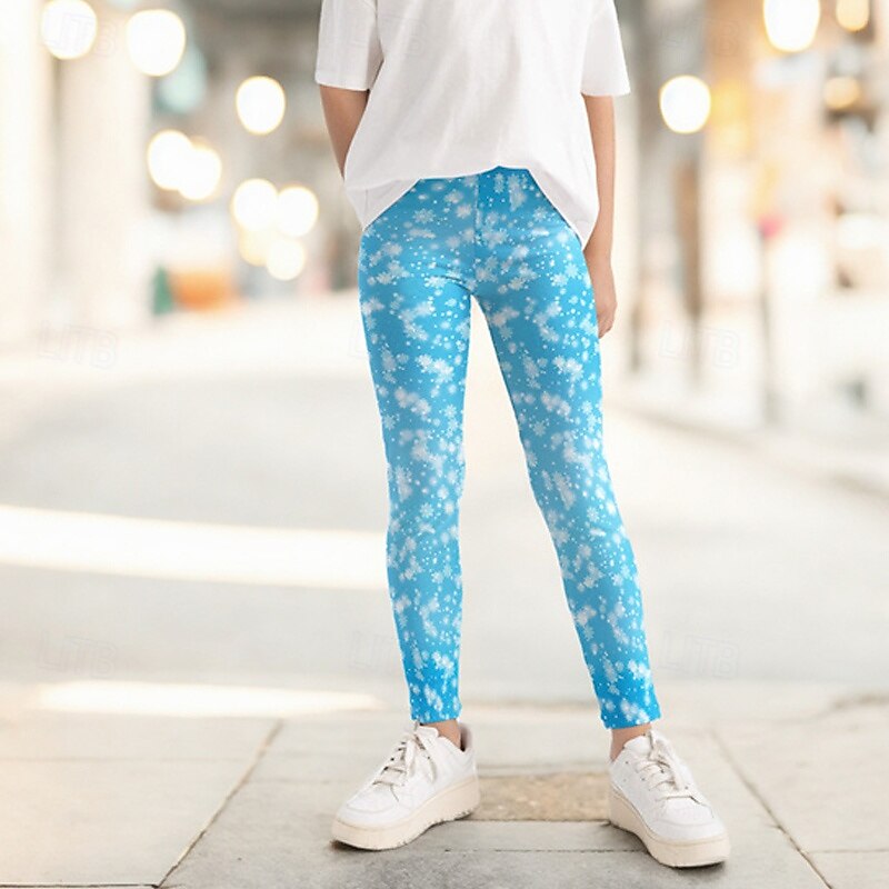 Girls' 3D Cartoon Pants Leggings Spring Fall Active Basic Kids 4 years+ Outdoor Casual Daily Regular Fit3