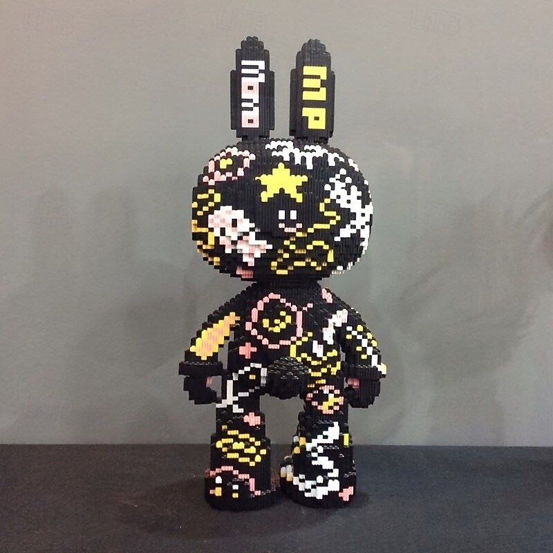 8000 Particles Graffiti Dissected MOMO Rabbit Building Blocks Small Particles Puzzle Assembly Toys Creative Desktop Ornaments