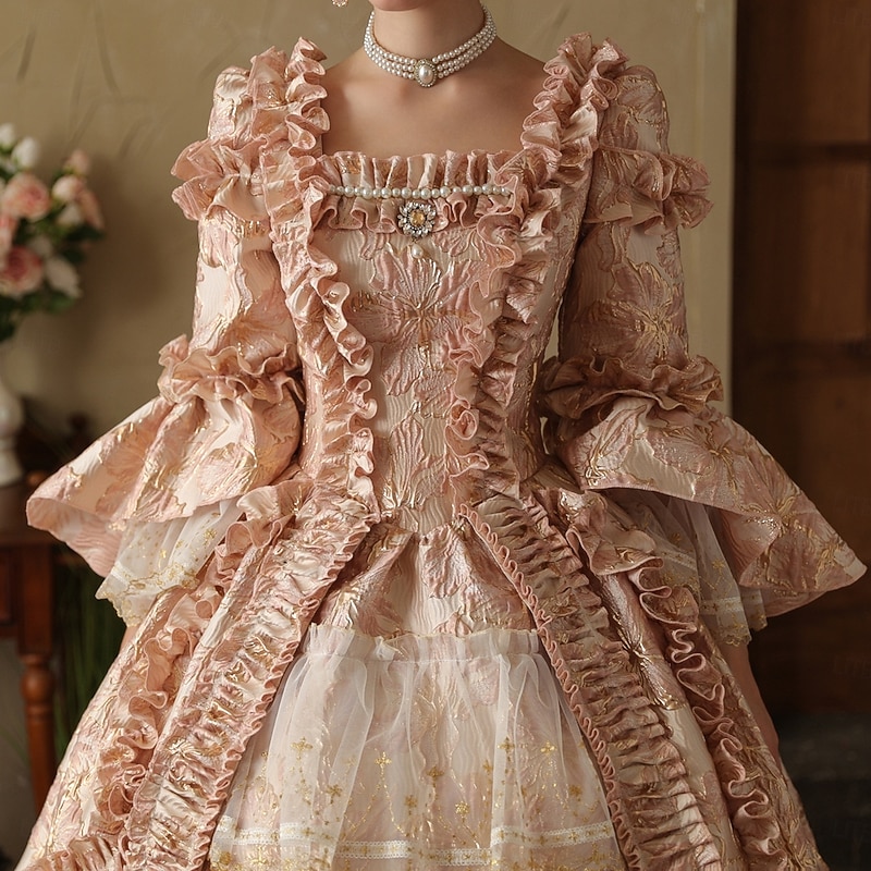 Gothic Rococo Vintage Inspired Dress Cosplay Wigs Party Costume Princess Shakespeare Solid Color Ball Gown Fancy Dress Women's Christmas Halloween Carnival Party Evening Party Masquerade Adults' Dress4
