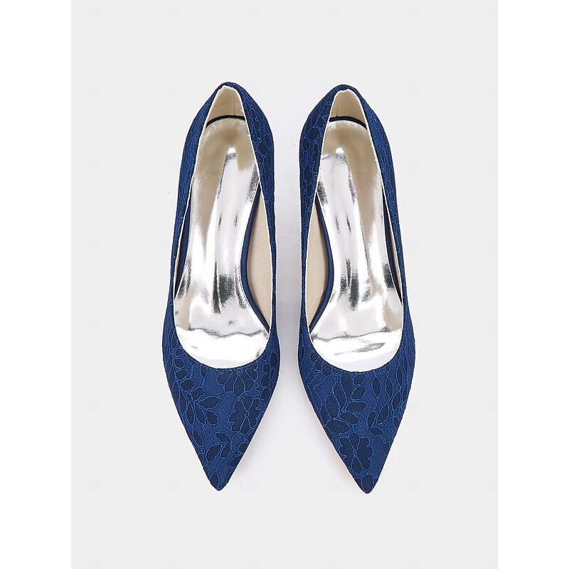 Women's Lace-Embroidered Pointed-Toe Stiletto Heels - Elegant High Heels for Parties, Evening Events, and Formal Occasions4