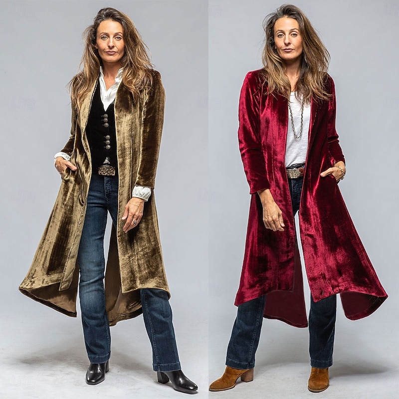 Retro Vintage Western 1980s Coat Jacket Velvet Blazer Fancy Dress Women's Masquerade Casual Pride Parade Pride Month Adults' Coat
