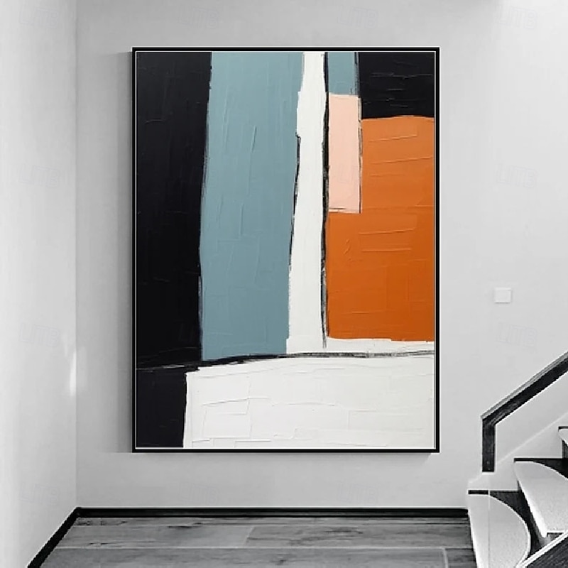 Handmade Abstract Orange Paintings On Canvas handpainted  Rich Textured Acrylic Painting Modern oil painting Wall Art Hand Painted Artwork abstract painting  for Living Room  bedroom art Wall Decor2