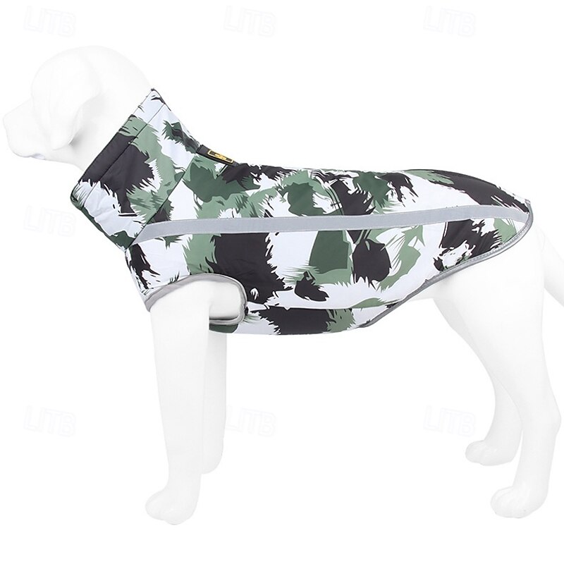 Dog Coat Jacket Parka Jacket with Harness Reflective Warm Water-Resistant Dog Clothing for Medium Large4