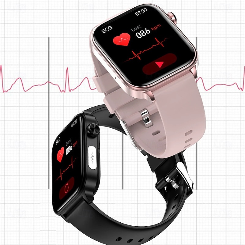 ET570 Smart Watch ECG Bluetooth Call AI Voice SOS Non-invasive Blood Glucose Health Monitor 1.96inch Sport Smartwatch3