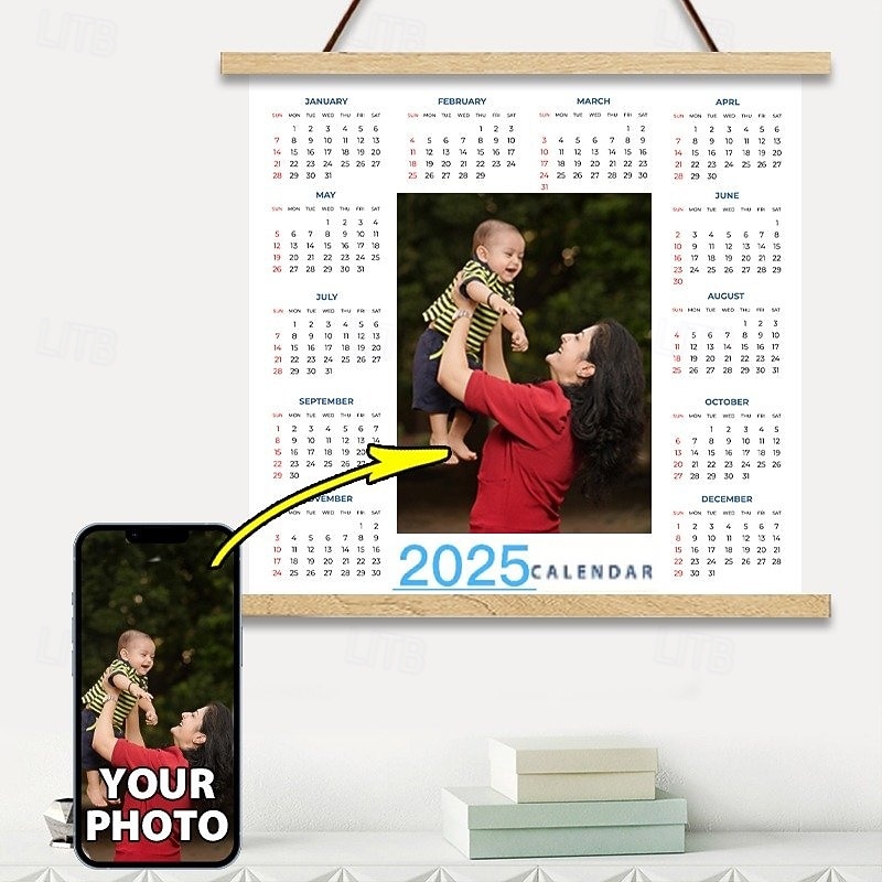 Custom Calendar 2025 Calendar Posters with Hangers Wall Art Canvas Prints and Poster Personalized Poster2