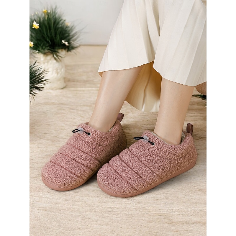 Cozy Fleece Lined Indoor Slippers with Non-Slip Sole – Warm Plush Home Shoes for Women2
