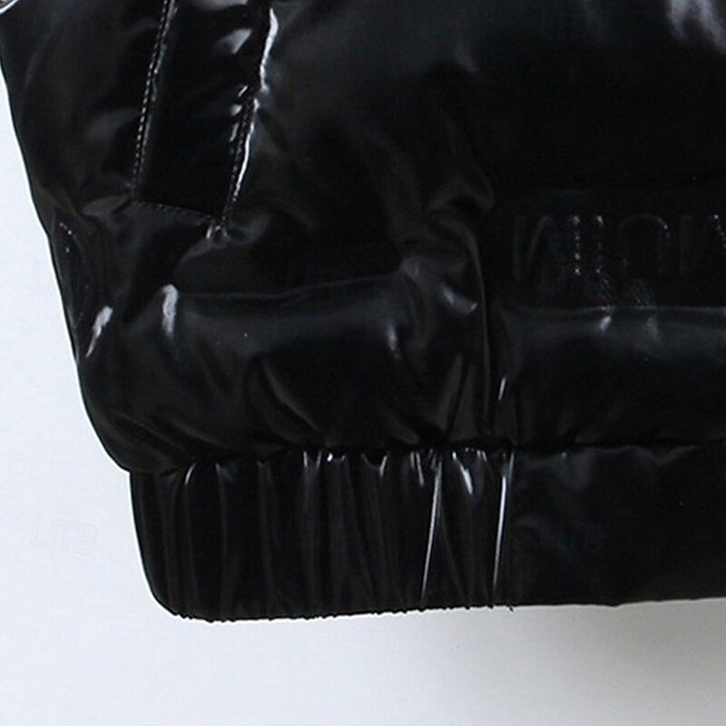 Men's Down Vest Puffer Vest Vest Gilet Quilted Vest Daily Date Vacation Fashion Casual Fall & Winter Pocket Polyester Duckdown Warm Comfortable Solid Color Zipper Stand Collar Regular Fit Black Gray3