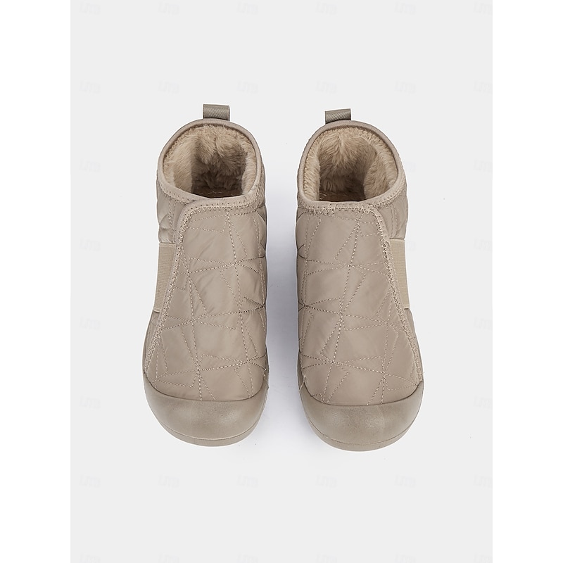 Women's Quilted Slip-On Winter Shoes – Cozy Fur-Lined, Waterproof Casual Boots for Cold Weather3