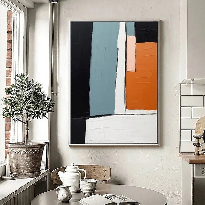 Handmade Abstract Orange Paintings On Canvas handpainted  Rich Textured Acrylic Painting Modern oil painting Wall Art Hand Painted Artwork abstract painting  for Living Room  bedroom art Wall Decor4