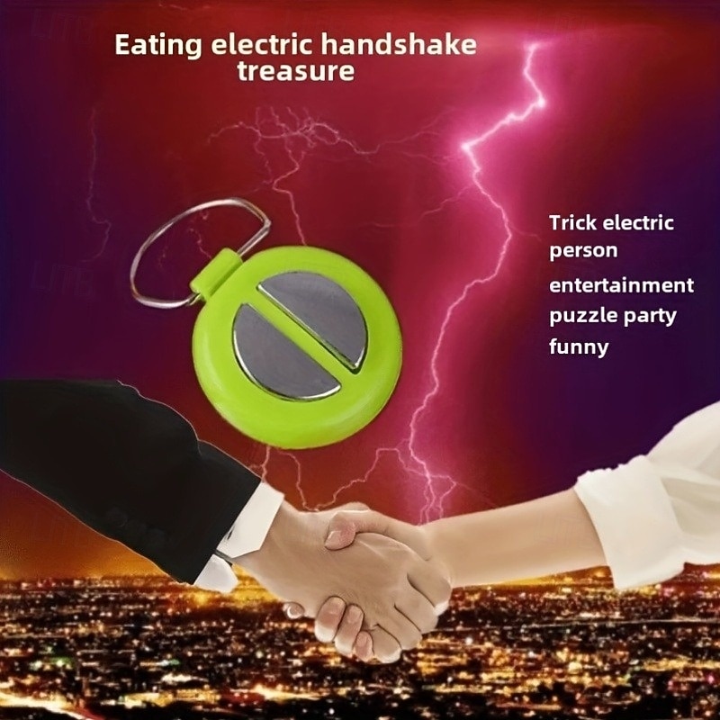 2 PACK Electric Shock Handshake Gag Toy Keychain - Safe and Durable Prank Item for Teens & Adults 14 Age Group - Perfect for April Fools' Day and Party Tricks