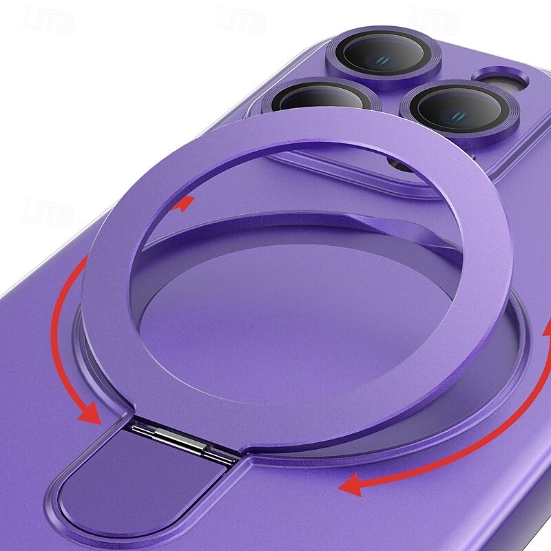 Phone Case For iPhone 17 Pro Max 17 Air 16 15 14 Pro Max Plus 13 12 Pro Max Back Cover with Stand Holder Magnetic Support Wireless Charging Retro TPU3