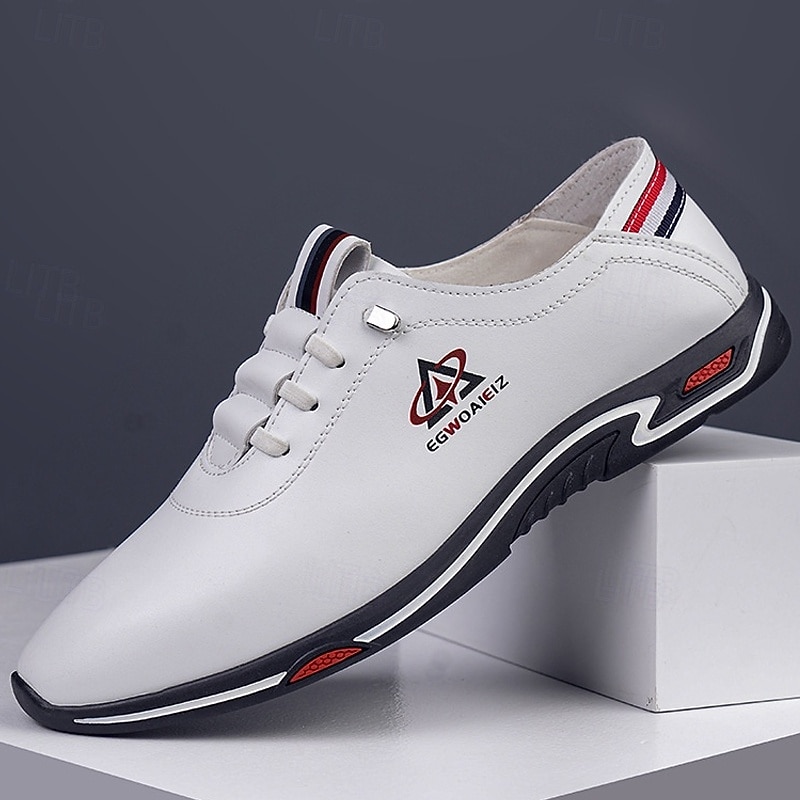 Men's White Slip-On Sports Sneakers – Lightweight Athletic Shoes for Casual and Active Wear, Comfortable and Stylish Design