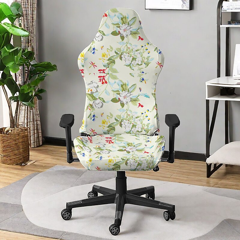 Stretch Rotating Covers Gaming Chair Covers Covelvet Gaming Chair Slipcover Computer Chair Seat Covers for Armchair, Swivel Chair, Adults Video Game Chair,Computer,Boss Chair4