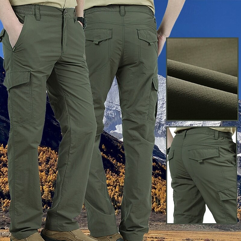 Men's Outdoor Pants Cargo Pants Hiking Pants Trousers Military Outdoor Regular Fit Waterproof Quick Dry Breathable Pants / Trousers Black Army Green Hunting Climbing Camping / Hiking / Caving S M L