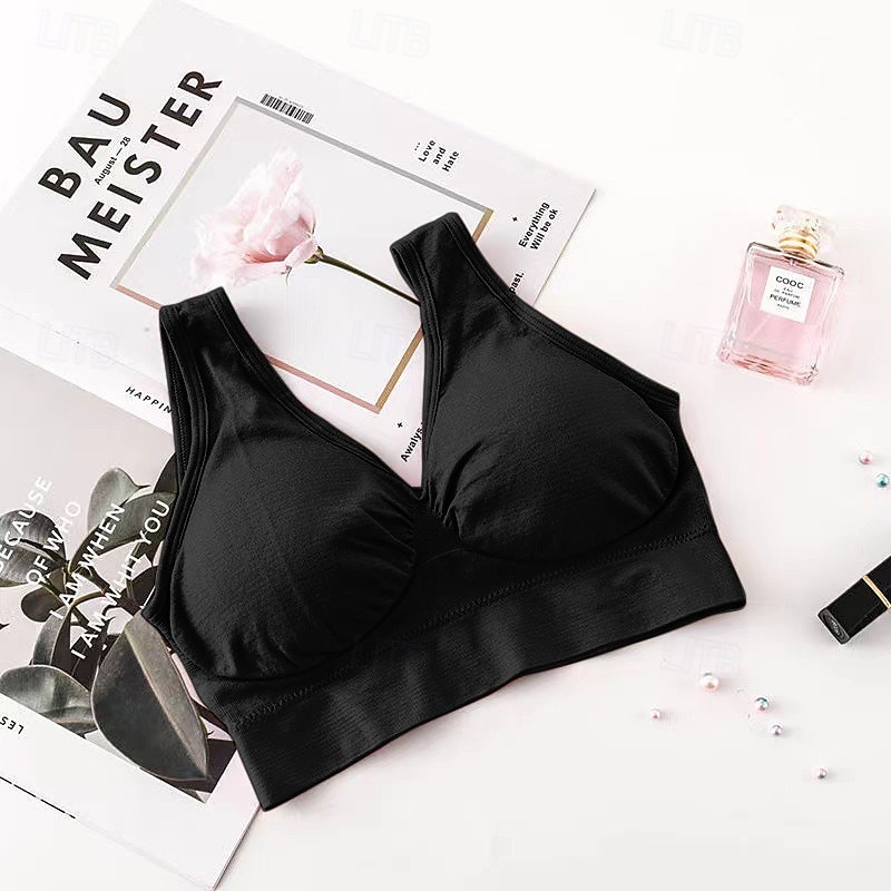 Women's Light Support Sports Bra Running Bra Open Back Bra Top No Padded Fitness Leisure Sports Running Breathable Soft Watermelon Red Black White Solid Colored4