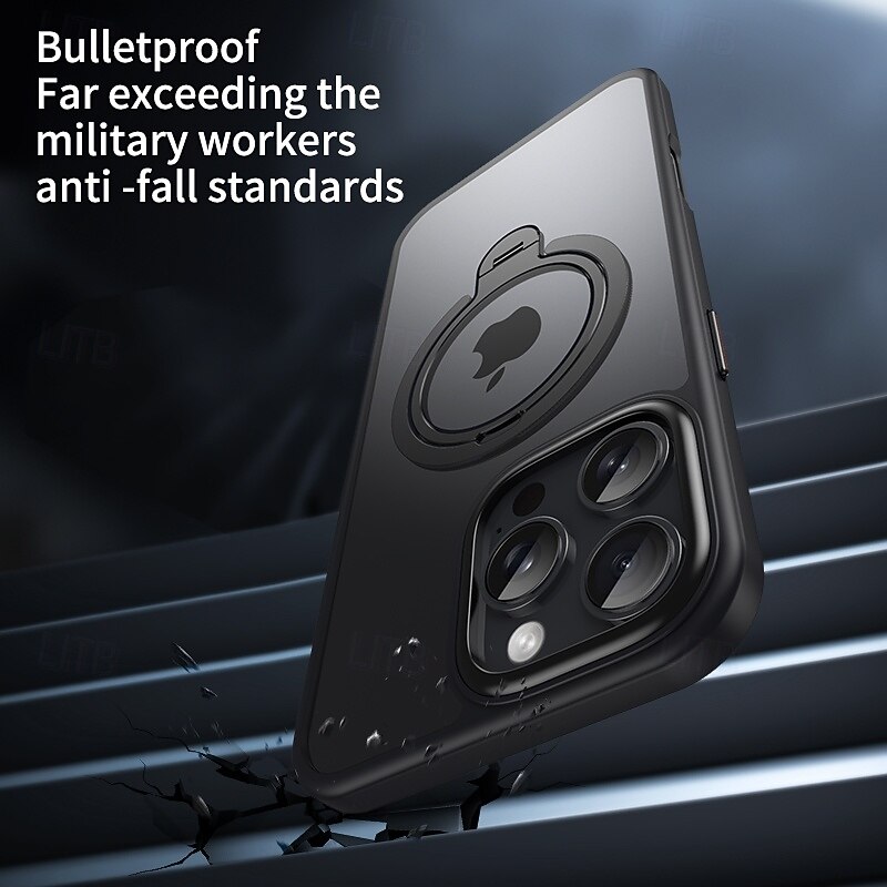 Phone Case For iPhone 16 15 14 Pro Max Plus 13 12 Pro Max Back Cover with Stand Holder Magnetic Support Wireless Charging Retro TPU Silicone3