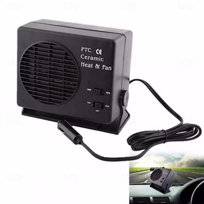 Car Heater 12V Portable Car Heater Fan Fast Heating Windshield Heater Defroster 2 in 1 Cooling Heating for Camping Trip4
