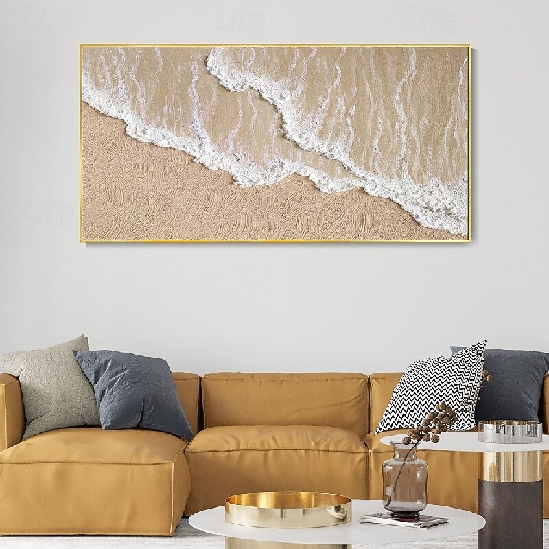 Brown beach Painting handmade Seascape Art Impasto Oil Painting on Canvas handmade board wave oil painting beach oil painting Hand Painted Artwork landscape oil paintings2