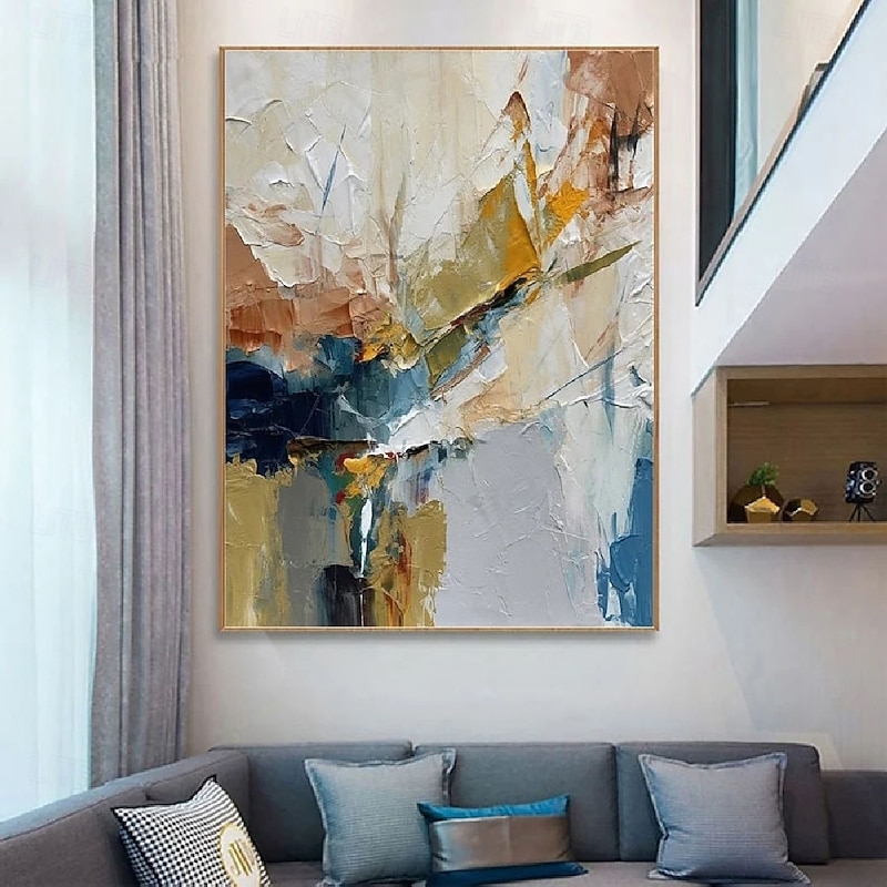 Handmade Hand Painted 3D abstract Oil Painting Wall Modern Abstract Green Canvas Painting Home Decoration Decor Canvas Painting for bedroom living room artwork