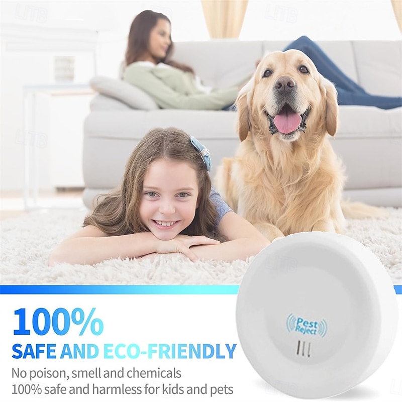 2PCS Ultrasonic Pest Repellers – Indoor Electronic Insect Control Device for Cockroaches, Spiders, Ants, and Mice, Ideal for Home or Garage4