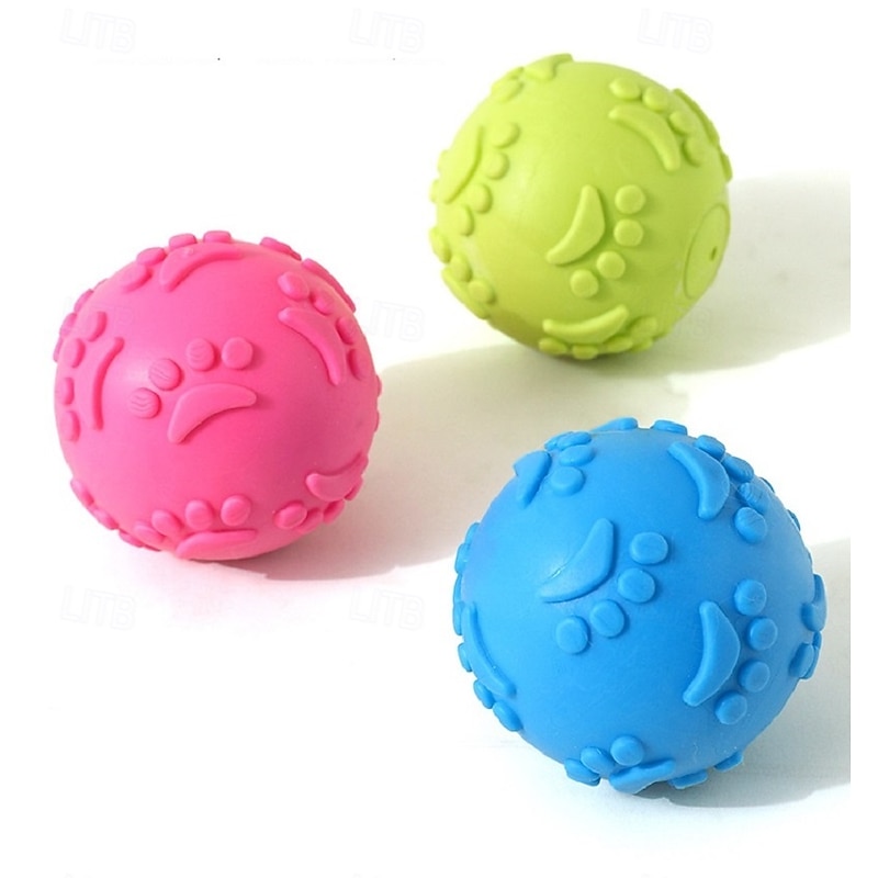 Ball Chew Toy Ball Launchers Interactive Toy Squeak Toy with Pet Friendly Pet Exercise Releasing Pressure Pet Training Teething Rope Toy for Dog Indoor Outdoor Pet Play2