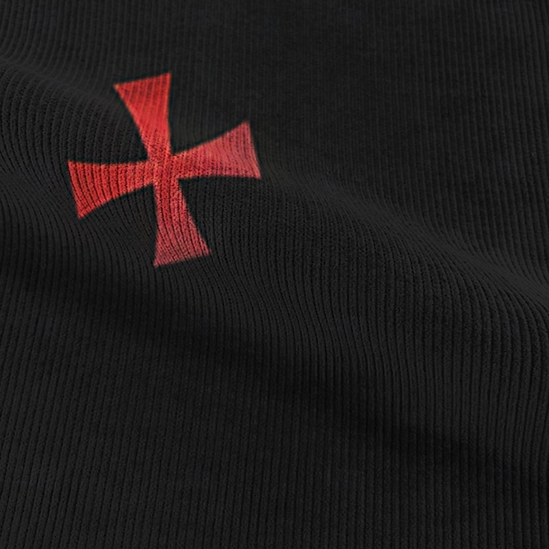 Men's Templar Cross Knights Templar Corduroy Shirt Shirt Jacket Overshirt Long Sleeve Vintage Fashion Casual Outdoor Dailywear Holiday Fall & Winter Turndown Collared Shirts Buttons 3D Print 23