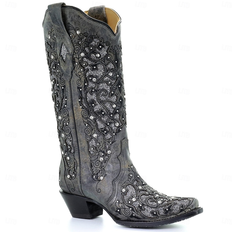 Retro Vintage Hippie 1970s Shoes Western Boot Hippie West Cowboy Fancy Dress Women's Carnival Masquerade Vacation Party / Evening Daily Wear Adults' Shoes3