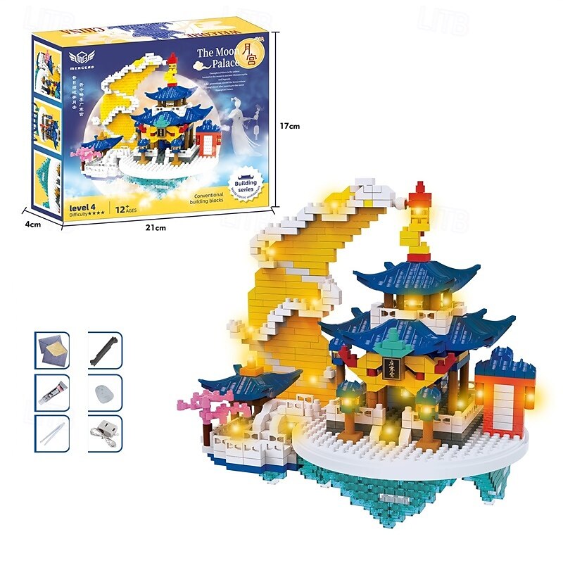 Moon Palace Building Blocks - Small Educational Construction Assembly Toys for Children Fostering Creativity Problem-Solving Skills and Fine Motor Development2
