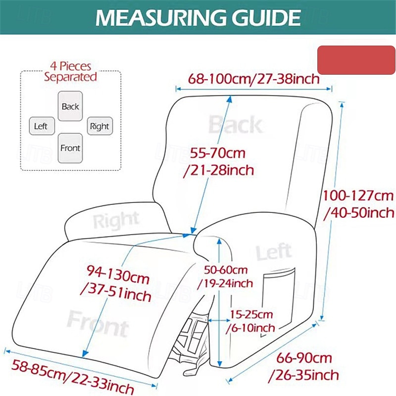 Stretch Floral Recliner Covers Non-slip Massage Lazy Boy Sofa Cover All-inclusive Single Seat Couch Cover Armchair Covers2