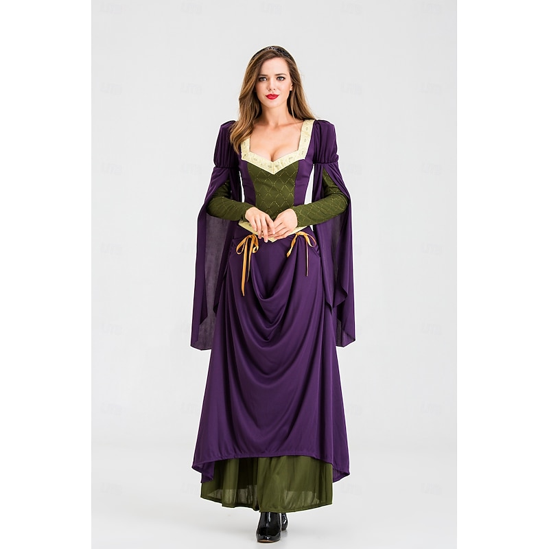 Medieval Renaissance Cocktail Dress Prom Dress Lady Fancy Dress Women's Celtic Pirate Royal Masquerade Party Halloween Tea Party Adults' Dress4