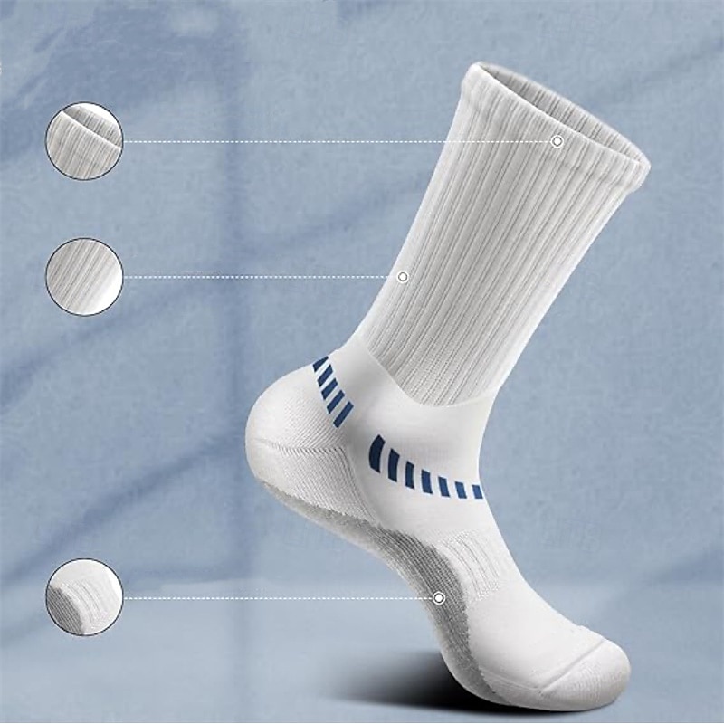 Men's 6 Pack Multi Packs Socks Crew Socks Black White Color Christmas Pattern Sports & Outdoor Daily Vacation Basic Medium Spring Fall Fashion Casual4