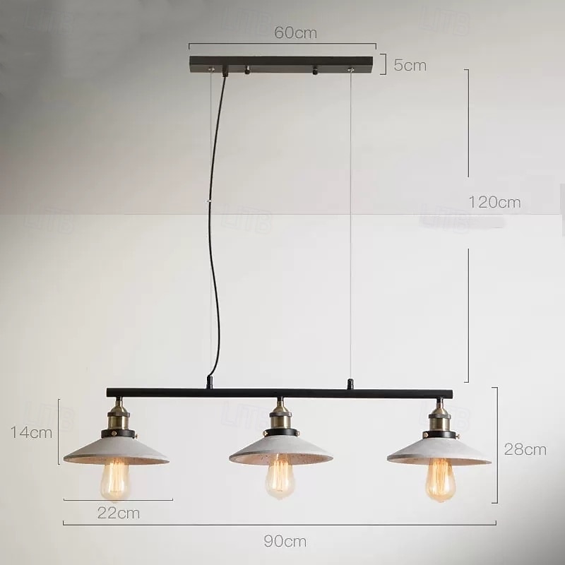 Modern Industrial Artistic Pendant Light 3-Light Metal Trio Design Pendant Light with Minimalist Elegance 110-240V4
