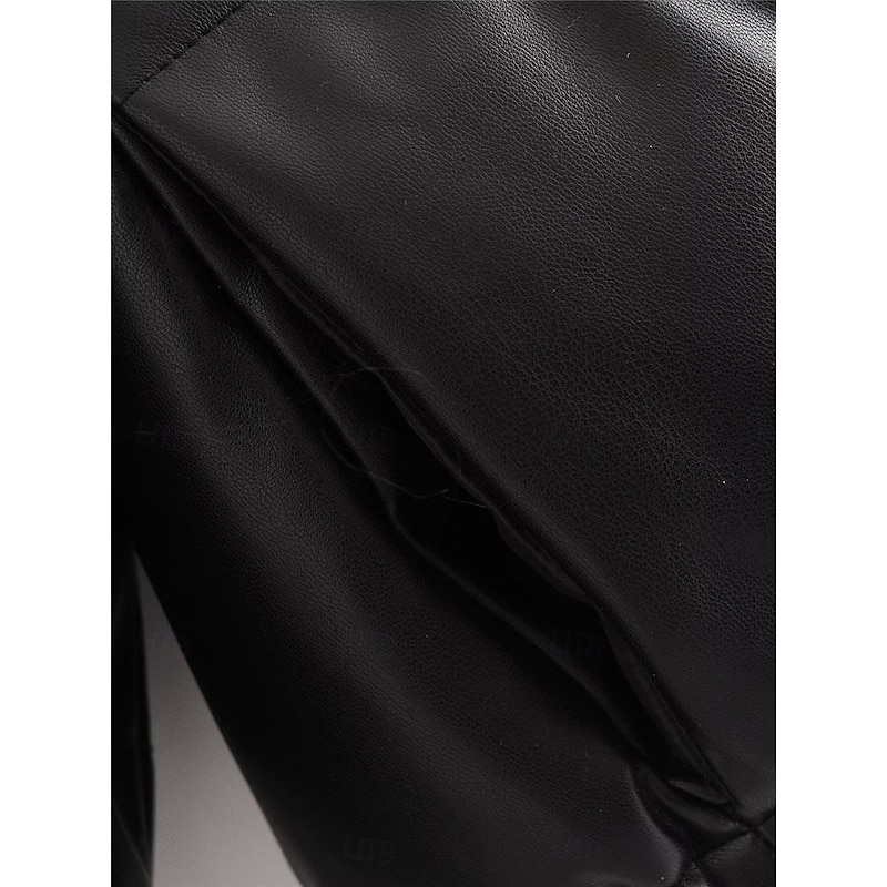 Women's Puffer Jacket Warm Breathable Zipper Pocket Casual Plain Vacation Street Daily Wear Going out Zipper Short Stand Collar Regular Fit Long Sleeve Outerwear Black White Green Fall Winter4