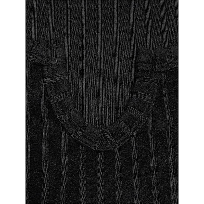 Women's Sweater Casual Soft Pure Color Ribbed V Neck Buttons Knitted Long Sleeve Regular Tops Knit Outdoor Daily Weekend Black Fall Winter4