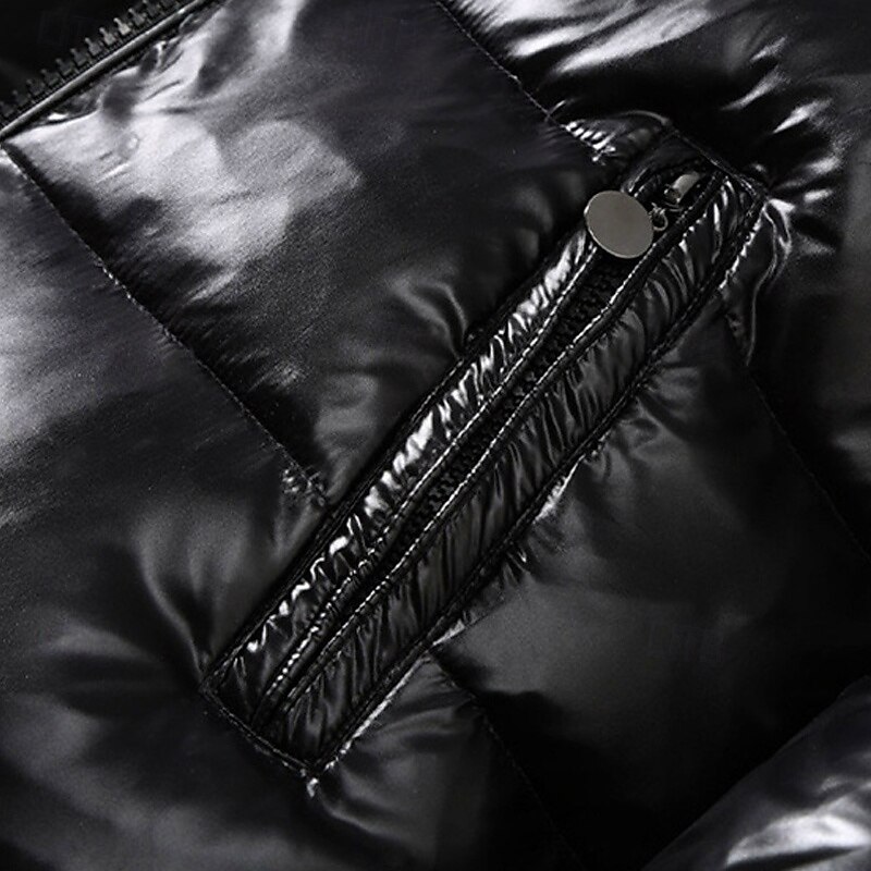 Men's Winter Jacket Down Jacket Puffer Jacket Padded Pocket White Duck Down Daily Wear Date Vacation Regular Fashion Casual Comfortable Thermal Warm Fall & Winter Solid / Plain Color Black Red Puffer4