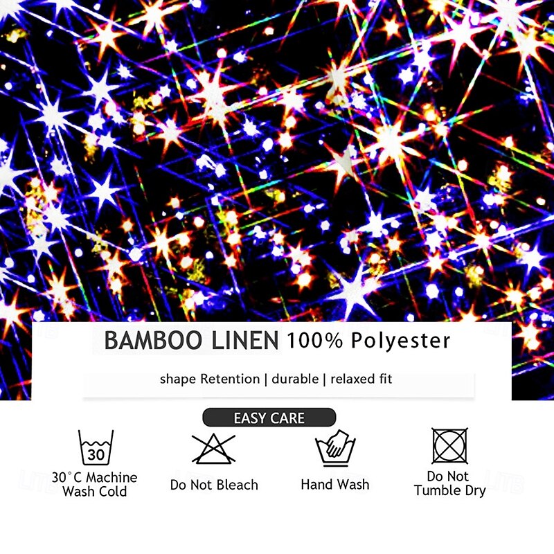 Christmas Men's Christmas Light Printed Shirts Sparkly Glittery Hawaiian Casual Button Up Beach Long Sleeve Party Evening New Years Eve Shirts Fall Winter Spring & Summer Collared Shirts 3D Print3