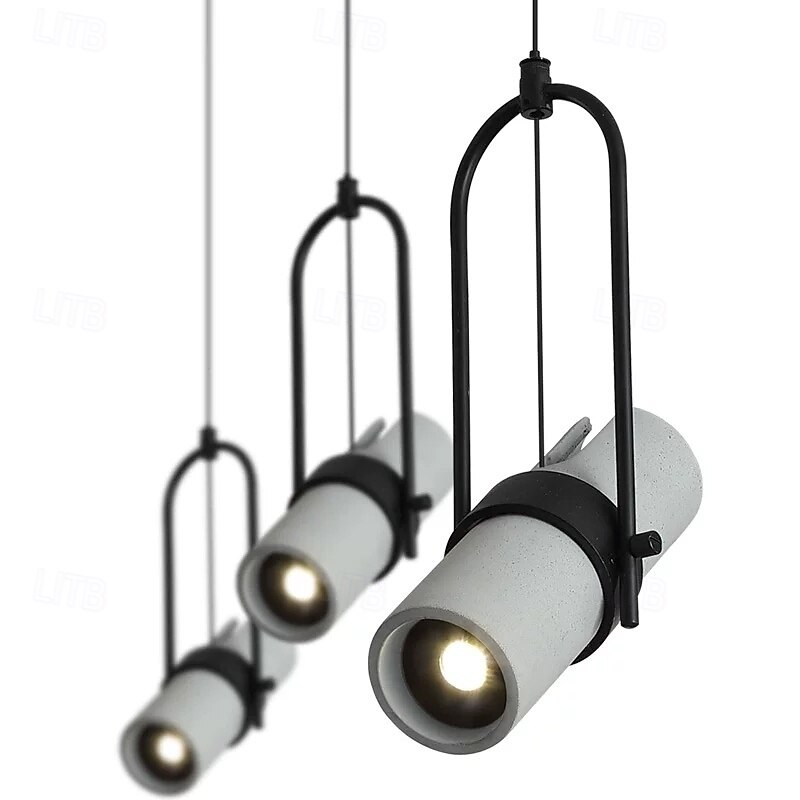 Concrete Swivel Arm Minimalist Pendant Light Adjustable Length 1-Light Pendant Contemporary LED 110-240V3