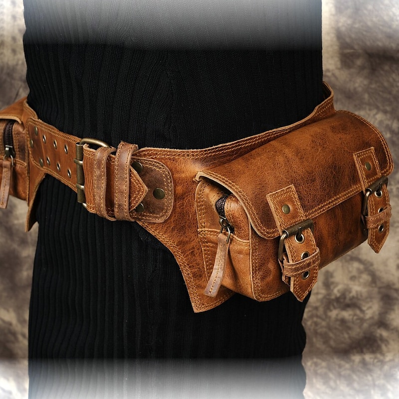 Retro Vintage Medieval Renaissance Bag Fanny Pack Pouch Fancy Dress Men's Women's Celtic Viking Carnival Masquerade Casual Daily Adults' Bag - Main Image