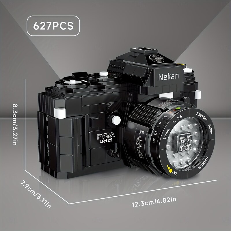 627pcs Miniature Building Blocks SLR Digital Camera Small Particles Building Blocks Creative Three-dimensional Model Gift For Boy Halloween/Thanksgiving Day/Christmas gift4